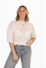 21Jewelz Losvallend wollig truitje met korte mouw - ecru