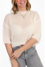 21Jewelz Losvallend wollig truitje met korte mouw - ecru