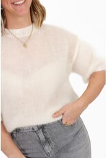 21Jewelz Losvallend wollig truitje met korte mouw - ecru