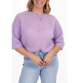 21Jewelz Losvallend wollig truitje met korte mouw - lila