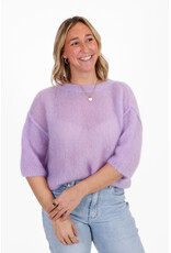 21Jewelz Losvallend wollig truitje met korte mouw - lila