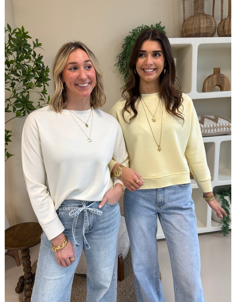 21Jewelz Effen basic sweater - geel
