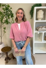 21Jewelz Wollig vestje met schoudervulling - roze