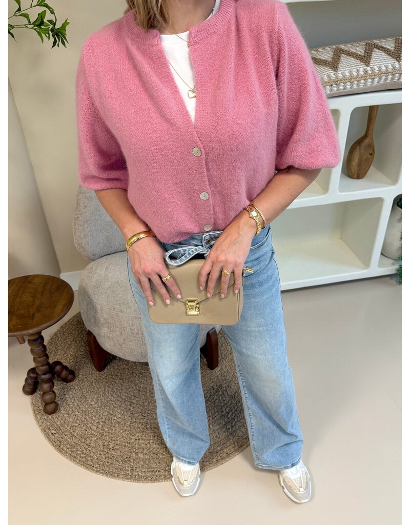 21Jewelz Wollig vestje met schoudervulling - roze