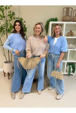 21Jewelz Losvallend wollig truitje met korte mouw - beige