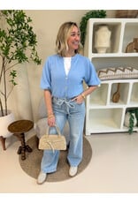 21Jewelz Wollig vestje met schoudervulling - blauw