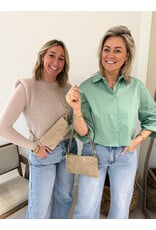 21Jewelz Effen blousje met uitlopende mouwen - groen