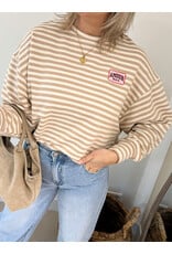 21Jewelz Strepen sweater amour paris - beige