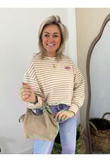 21Jewelz Strepen sweater amour paris - beige