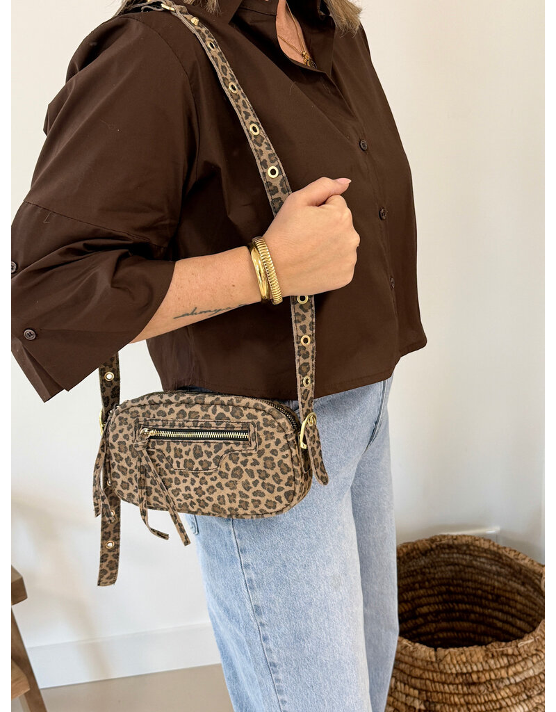 21Jewelz Effen blousje met uitlopende mouwen - bruin