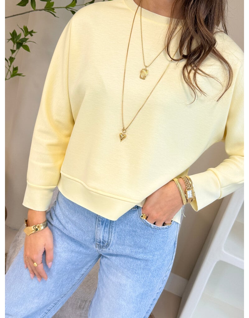 21Jewelz Effen basic sweater - geel