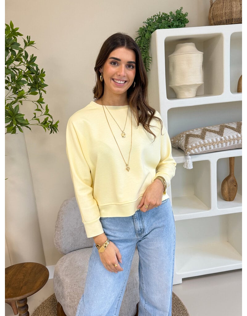 21Jewelz Effen basic sweater - geel