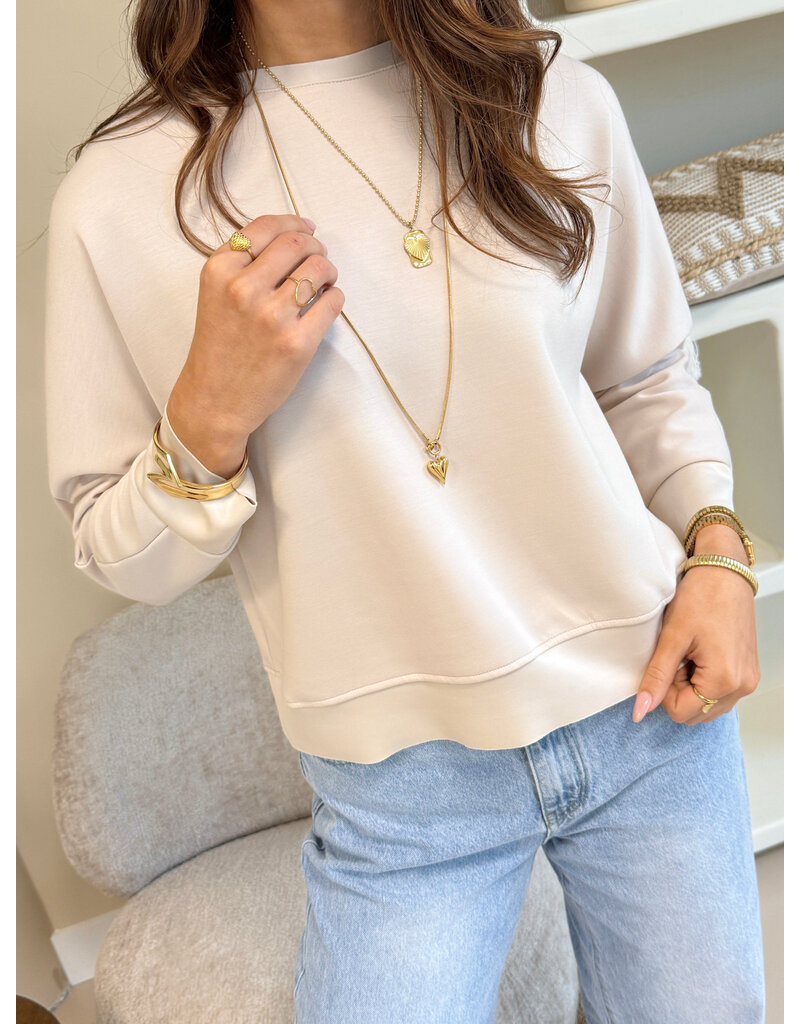 21Jewelz Effen basic sweater - beige