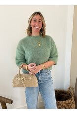 21Jewelz Losvallend wollig truitje met korte mouw - lichtgroen