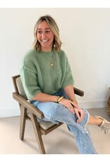 21Jewelz Losvallend wollig truitje met korte mouw - lichtgroen