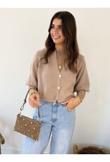 21Jewelz Wollig vestje met schoudervulling - beige