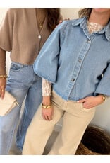 21Jewelz Denim blouse met uitlopende mouwen
