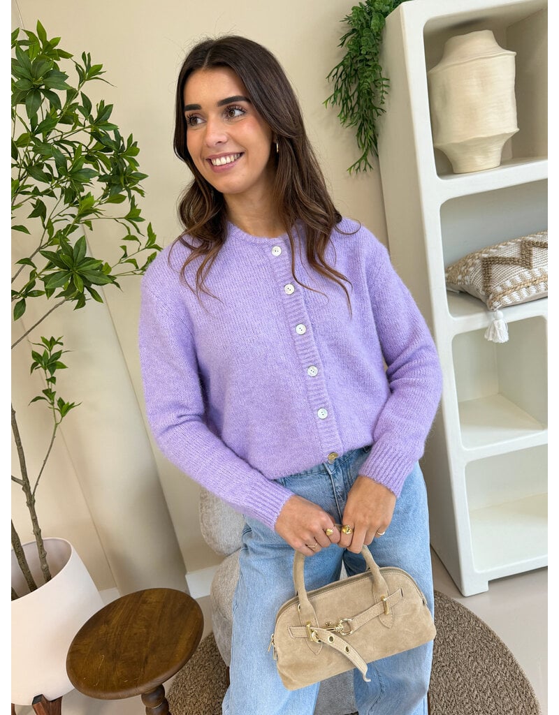 21Jewelz Effen vestje met knopen - lila