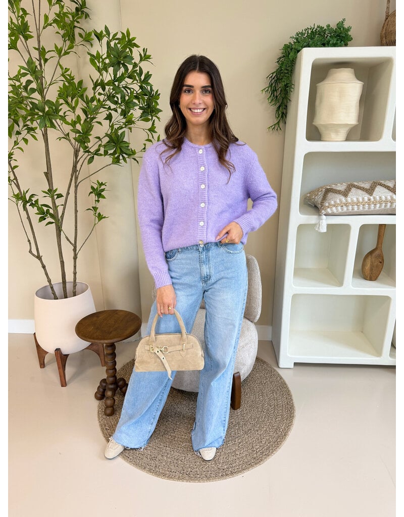 21Jewelz Effen vestje met knopen - lila