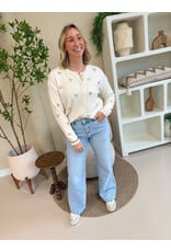 21Jewelz Vest met gouden hartjes - ecru