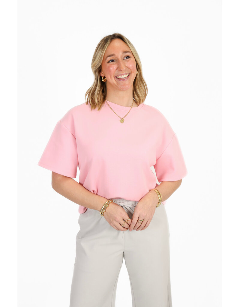 21Jewelz Effen boxy shirt - roze