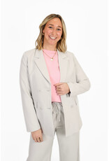 21Jewelz Effen blazer met dubbele knopen - lichtgrijs