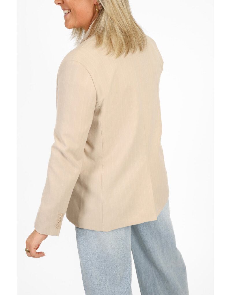 21Jewelz Blazer met krijtstreep - beige