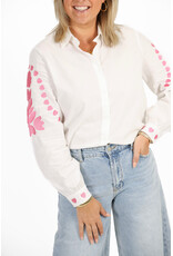 21Jewelz Blouse met roze borduursels - wit
