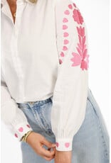 21Jewelz Blouse met roze borduursels - wit