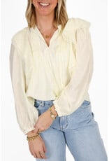 21Jewelz Blouse met ruffles en kant - geel