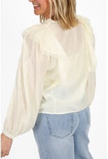 21Jewelz Blouse met ruffles en kant - geel