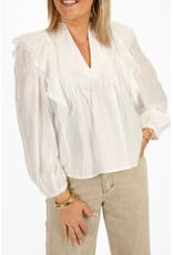 21Jewelz Blouse met ruffles en kant - wit