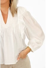 21Jewelz Blouse met ruffles en kant - wit