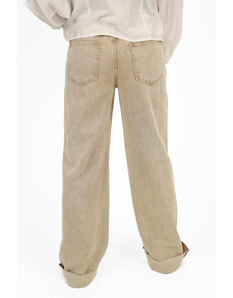 21Jewelz Extra tall basic wide leg jeans - washed beige