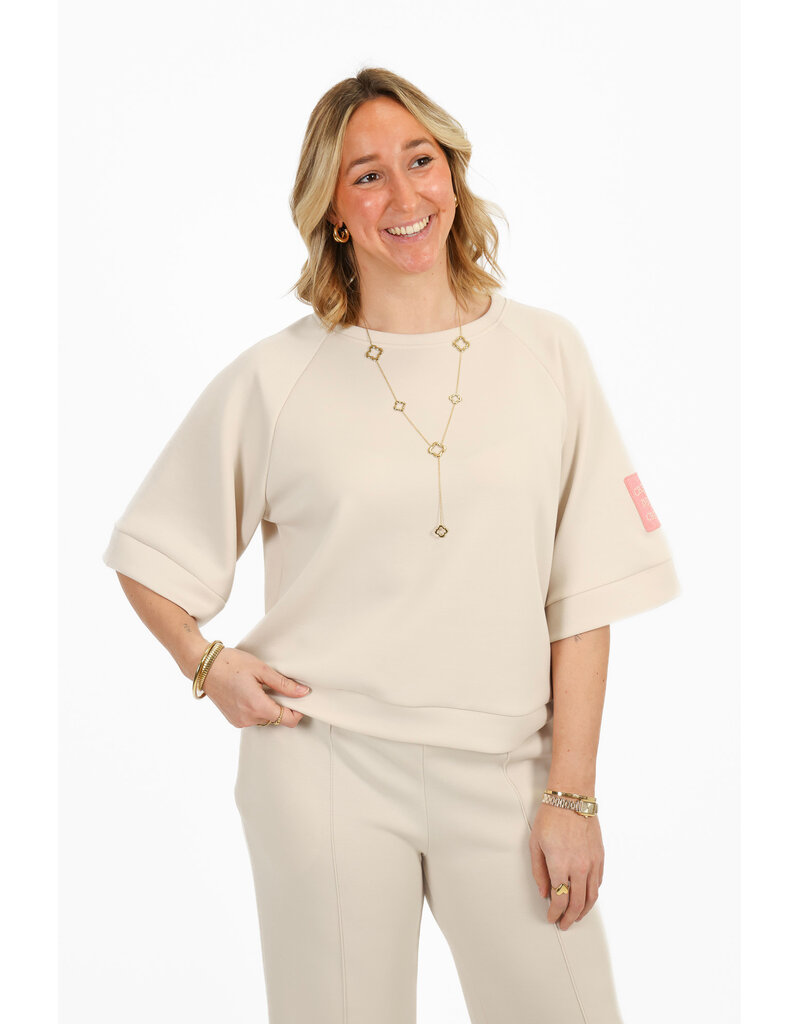 21Jewelz Co ord set met embleem - ecru