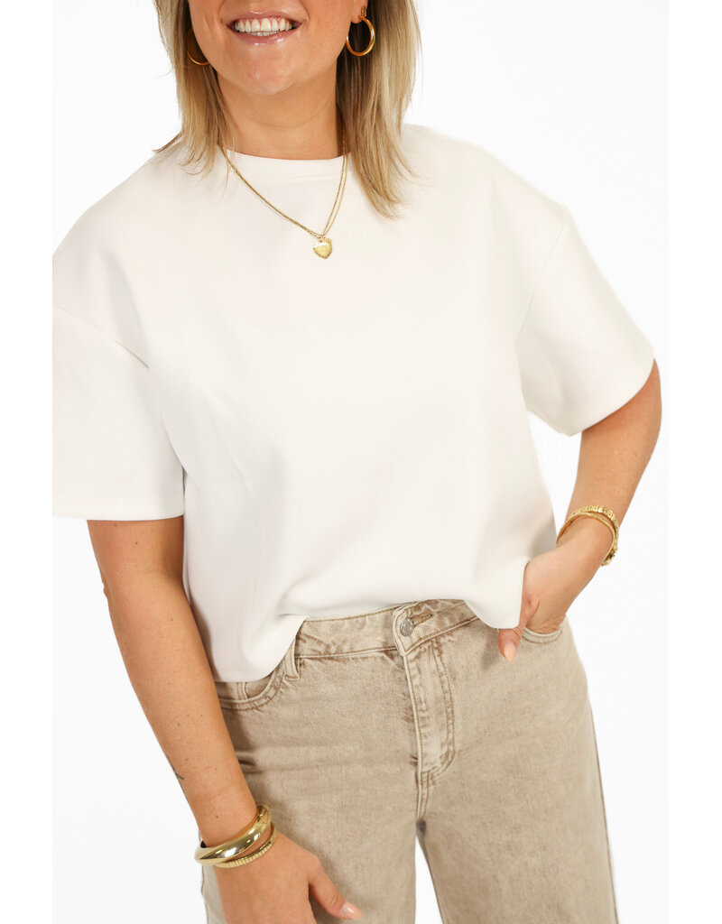 21Jewelz Effen boxy shirt - wit