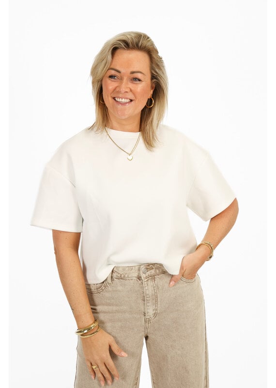 21Jewelz Effen boxy shirt - wit