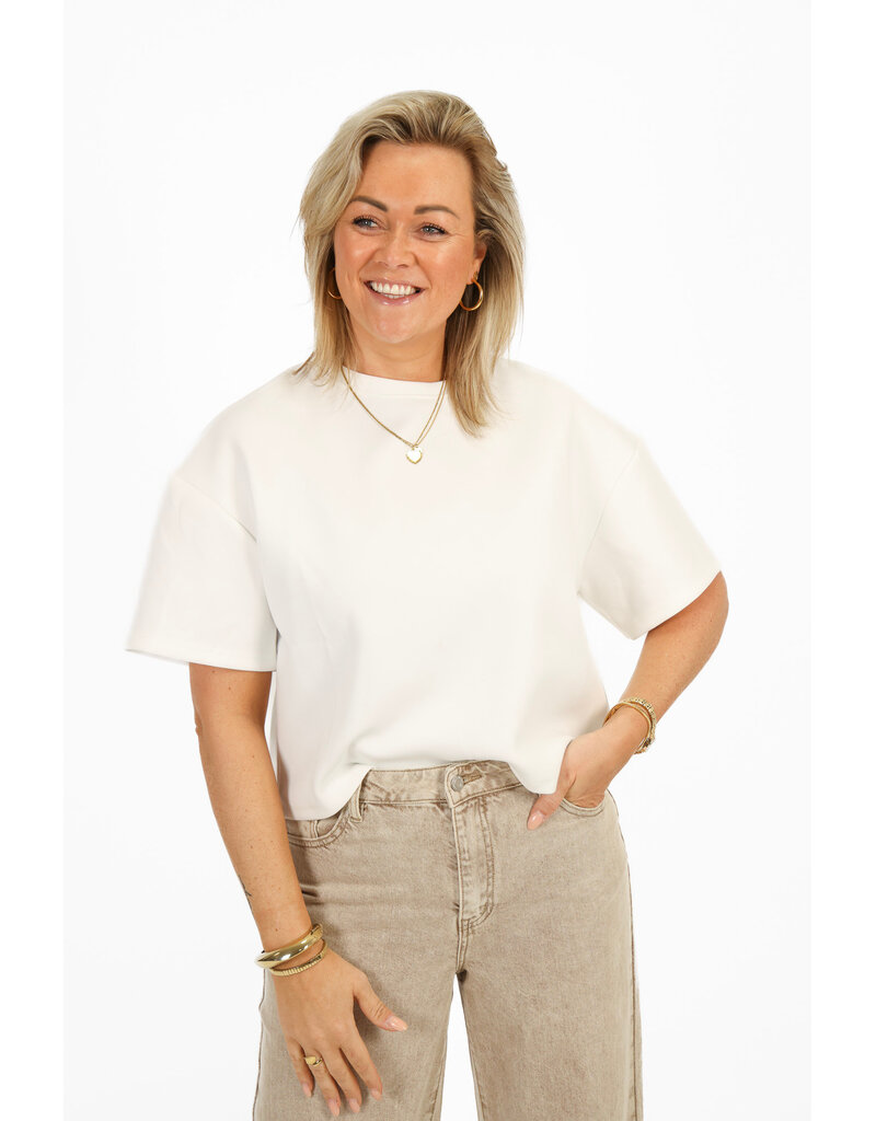 21Jewelz Effen boxy shirt - wit