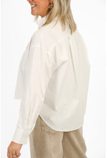 21Jewelz Cropped blouse met zakje - wit