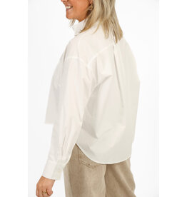 21Jewelz Cropped blouse met zakje - wit