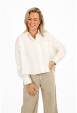 21Jewelz Cropped blouse met zakje - wit