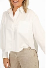 21Jewelz Cropped blouse met zakje - wit