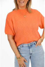 21Jewelz Wollige trui met korte mouw - koraal