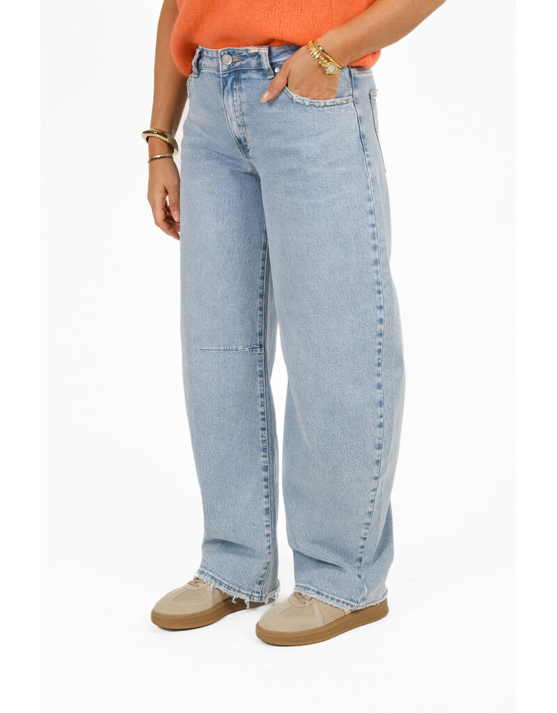 21Jewelz Gerafelde barrel jeans - lichtblauw