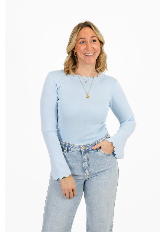 21Jewelz Zigzag truitje met lange mouw - blauw