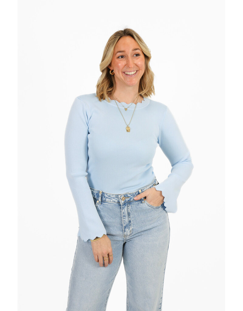 21Jewelz Zigzag truitje met lange mouw - blauw