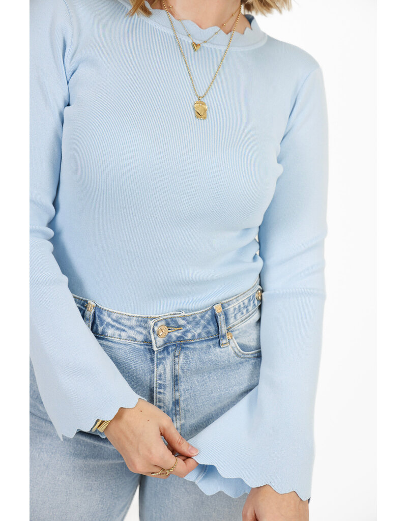 21Jewelz Zigzag truitje met lange mouw - blauw