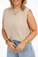 21Jewelz Wollige mouwloze top - beige