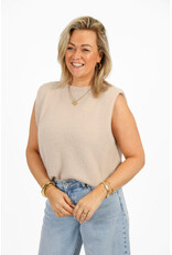 21Jewelz Wollige mouwloze top - beige