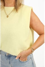 21Jewelz Wollige mouwloze top - geel